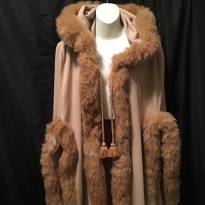 COPY - SNOW QUEEN South American hooded poncho / cape.